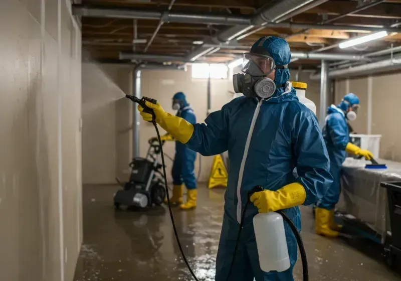 Basement Sanitization and Antimicrobial Treatment process in Brook Park, OH